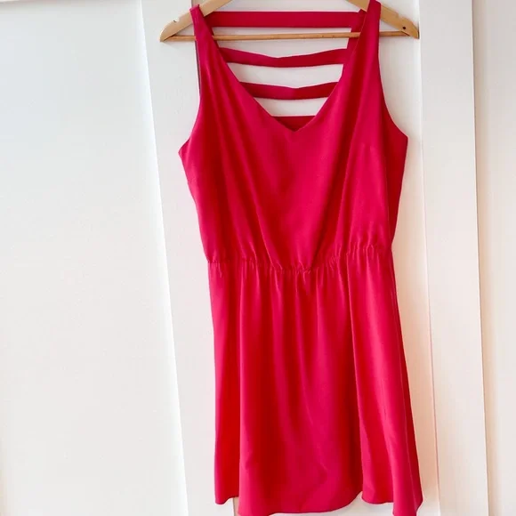 amanda uprichard red silk dress Amanda Uprichard Marlowe Silk Mini Dress In Red - Women's Large - New with Tags
